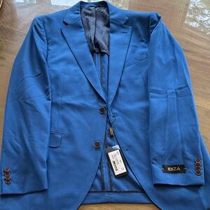 IBIZA Men's Royal Blue Two-Button Sport Coat